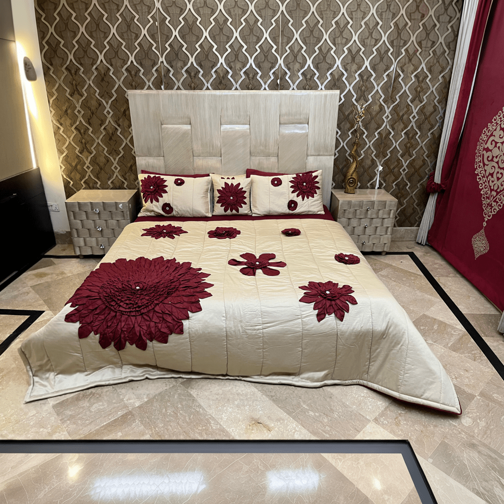 Embossed Petal Comfortor Set 8 Pcs
