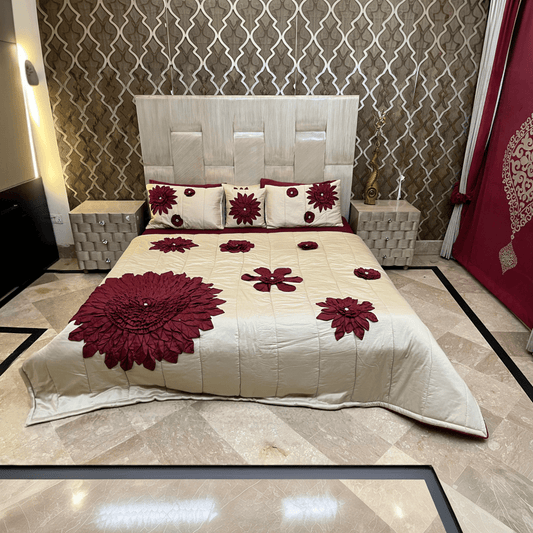 Embossed Petal Comfortor Set 8 Pcs