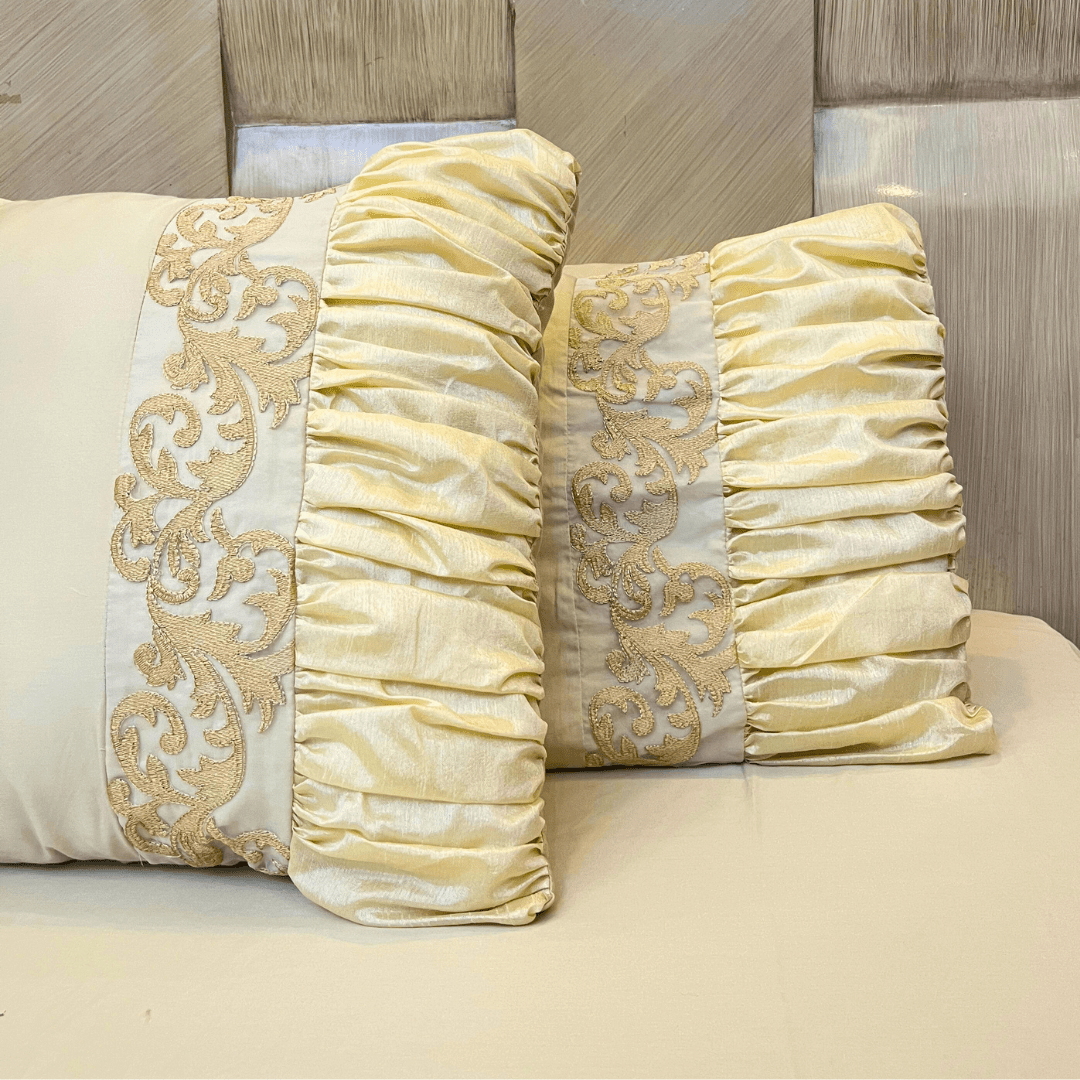 Beige Gold 7 Pcs Comforter Set