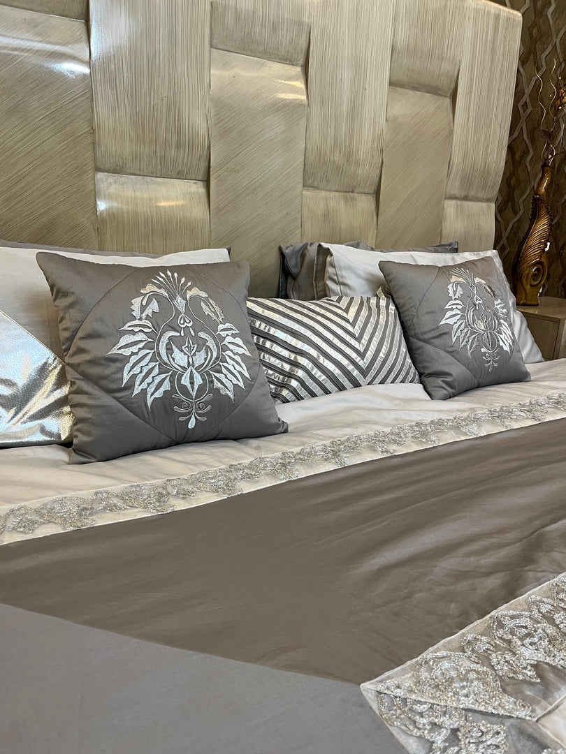 Embroidered Comforter Set For Summer 9 Pcs