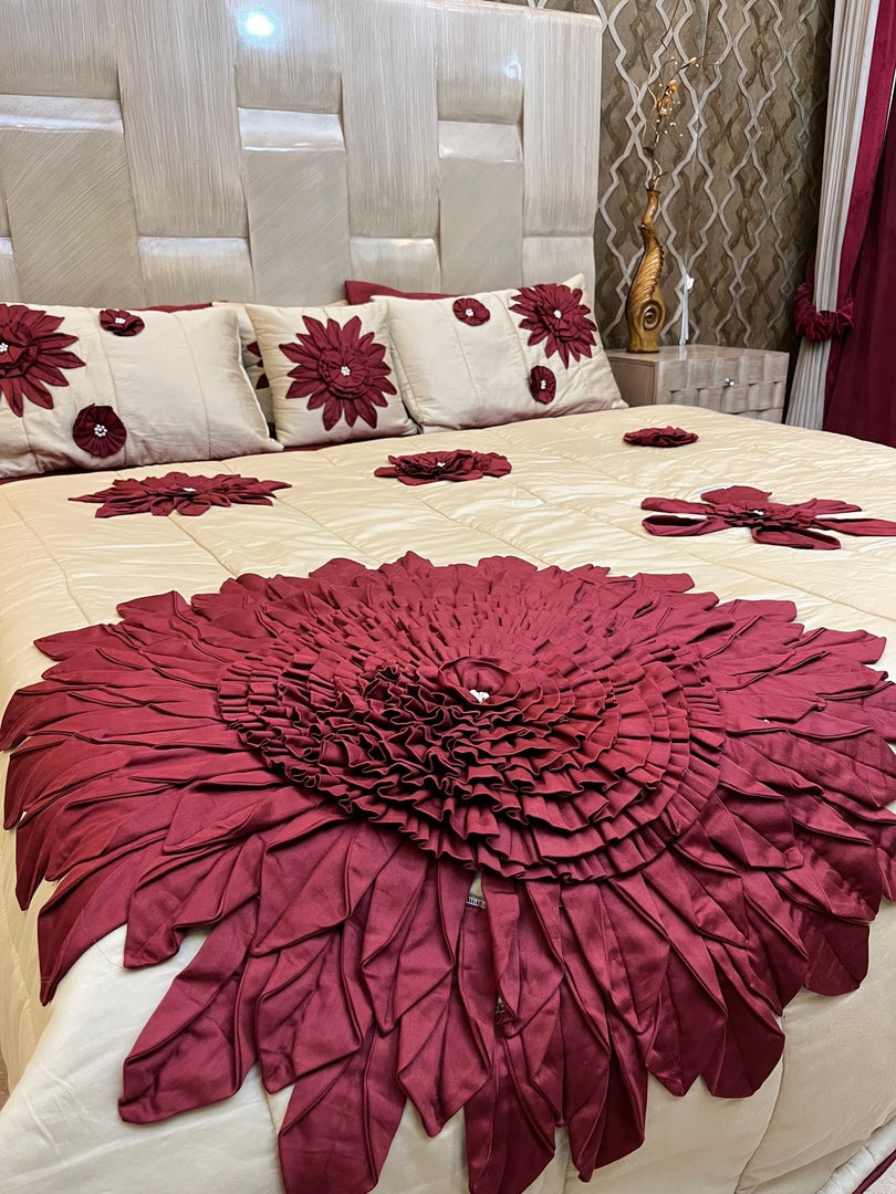 Embossed Petal Comfortor Set 8 Pcs