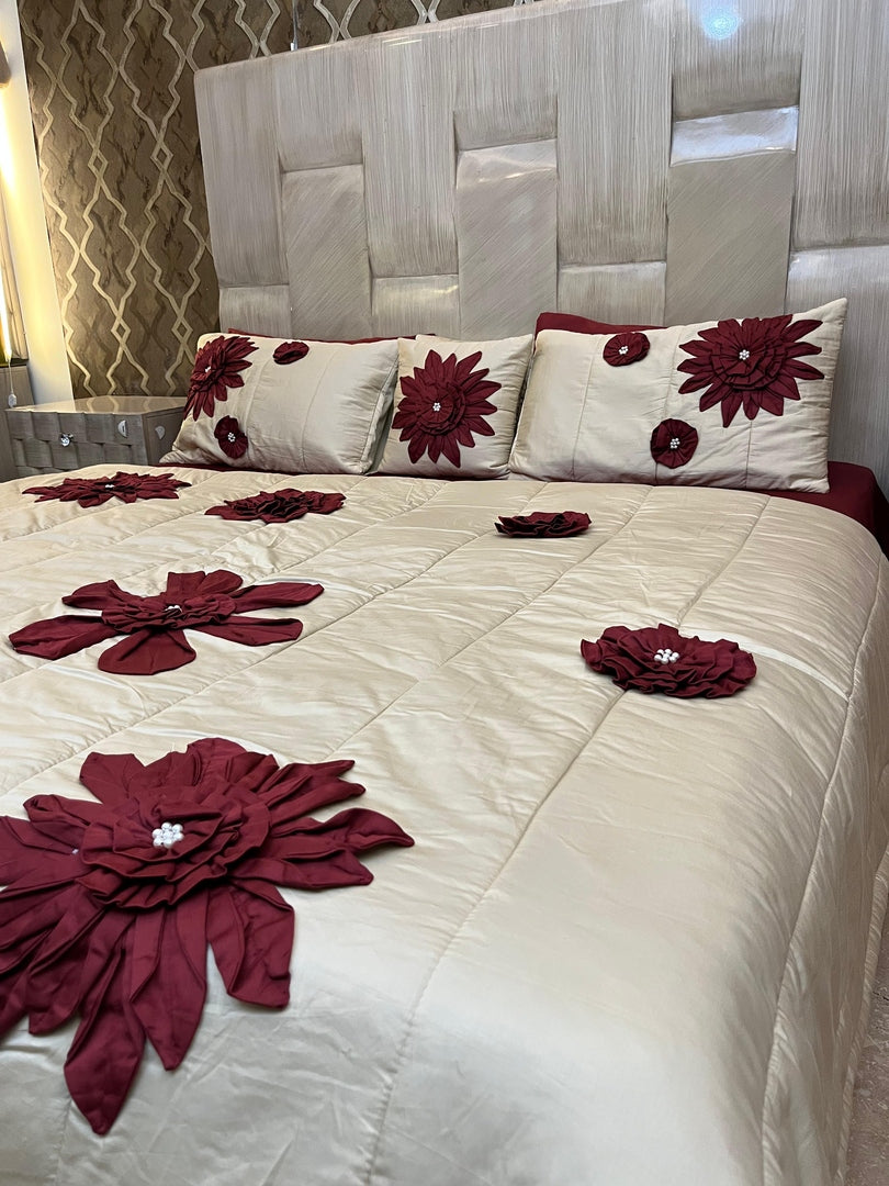 Embossed Petal Comfortor Set 8 Pcs