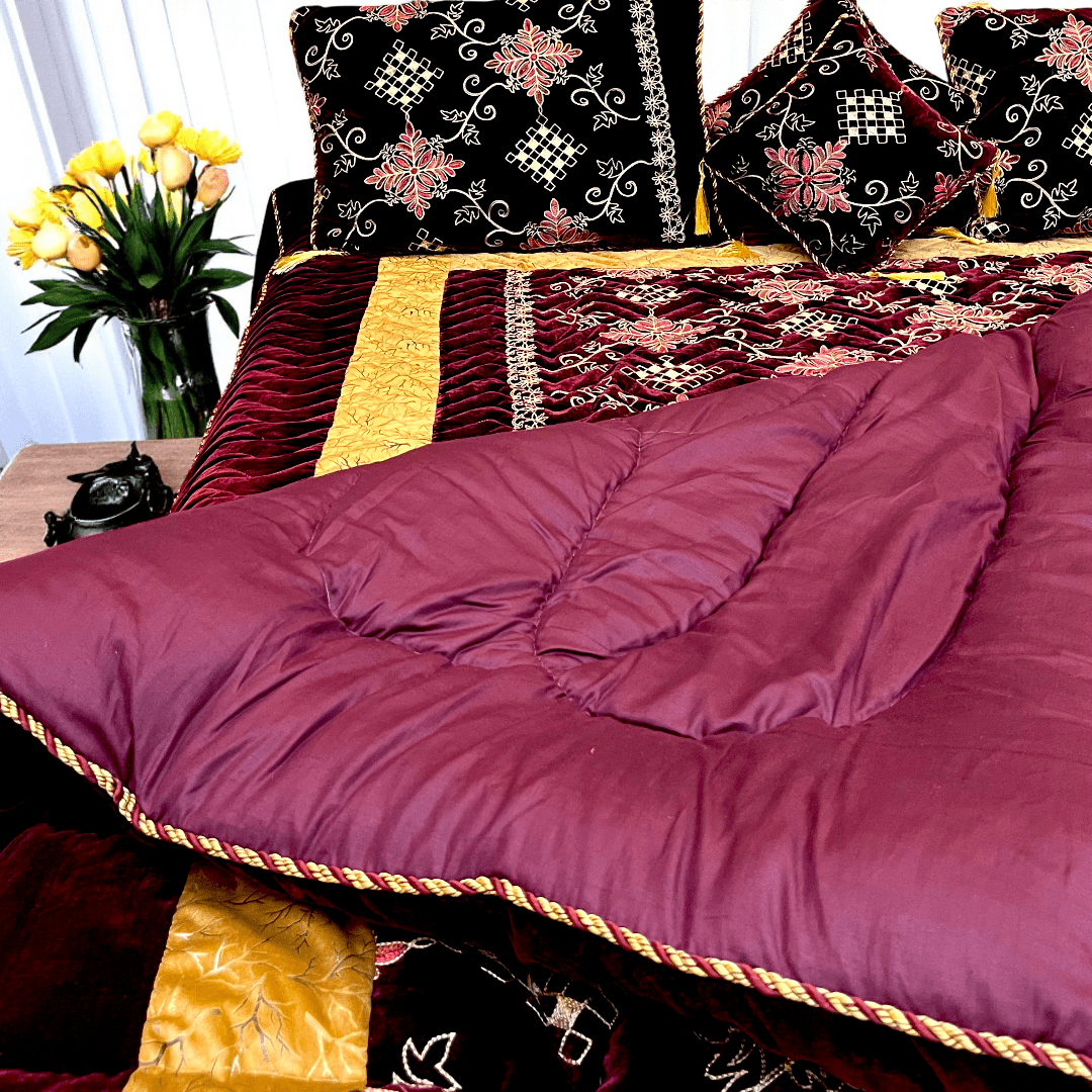 Velvet Quilt BedSheet Set