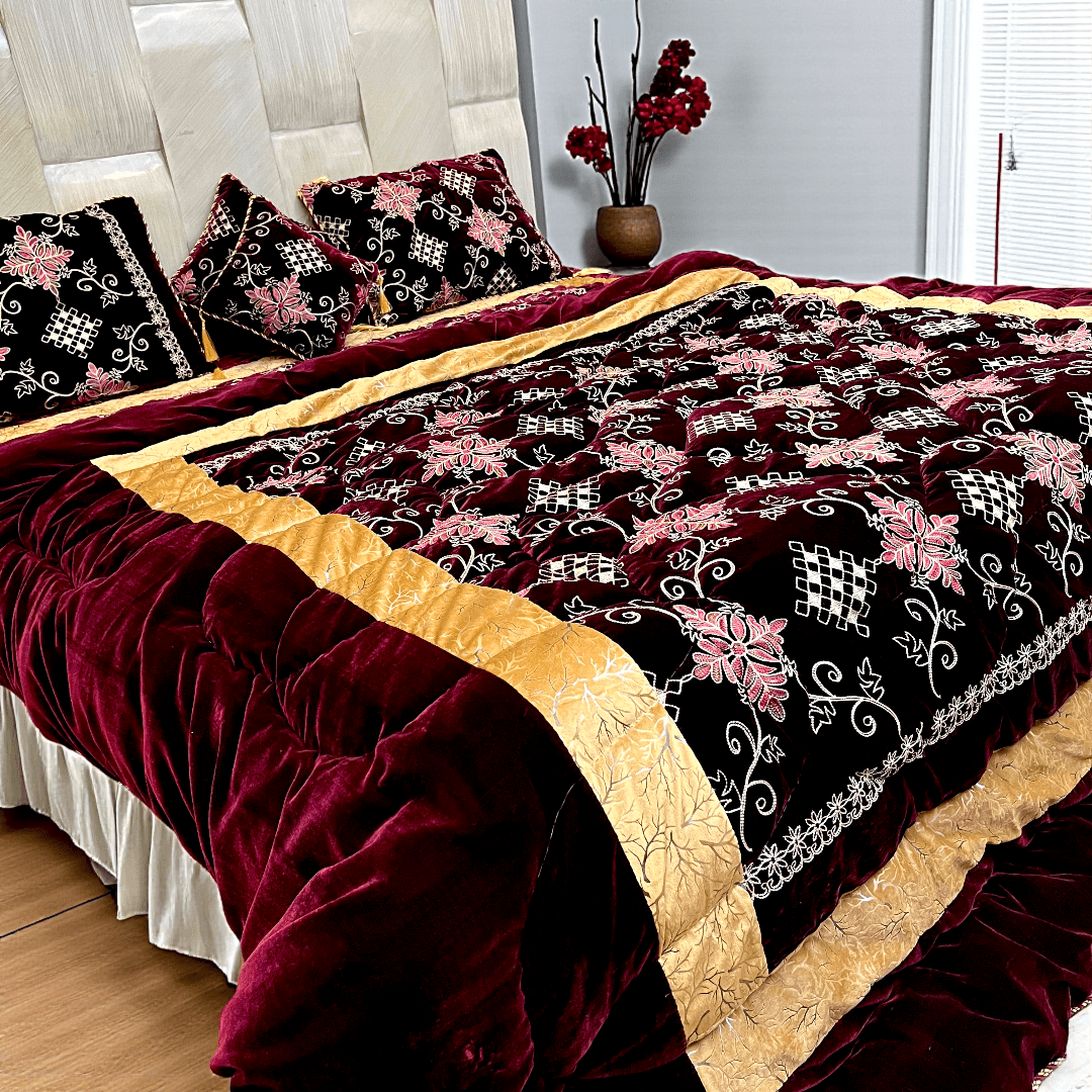 Velvet Quilt BedSheet Set