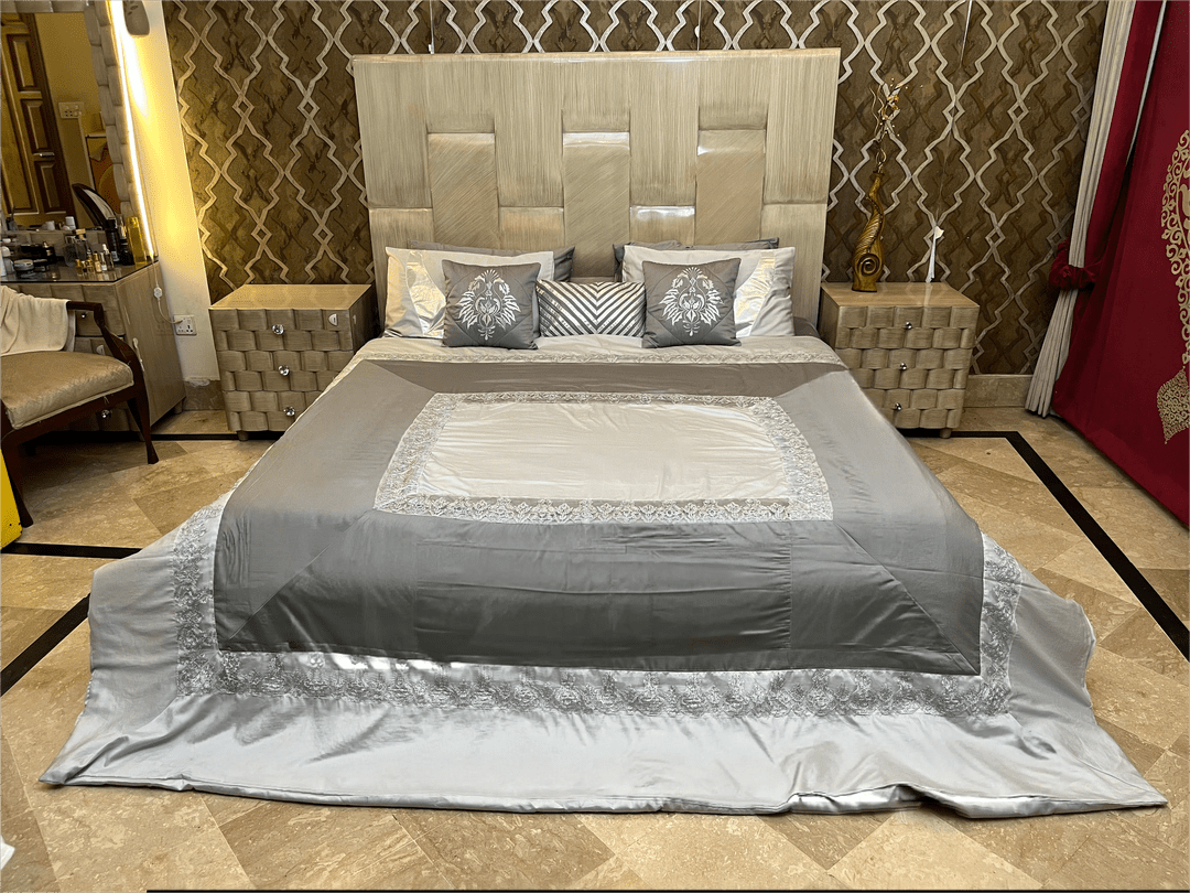 Embroidered Comforter Set For Summer 9 Pcs