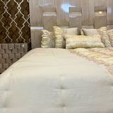 Beige Gold 7 Pcs Comforter Set