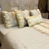 Beige Gold 7 Pcs Comforter Set