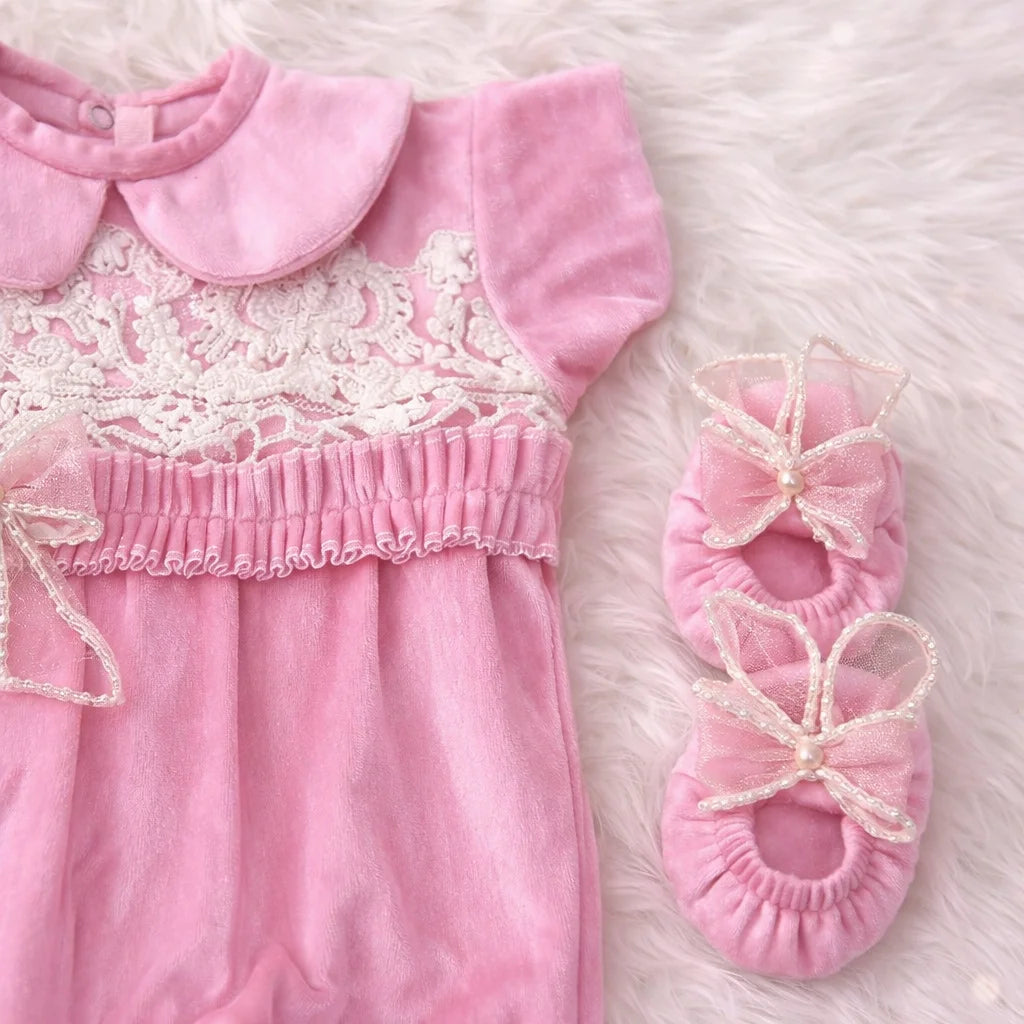 Pink Pops Frock styled romper