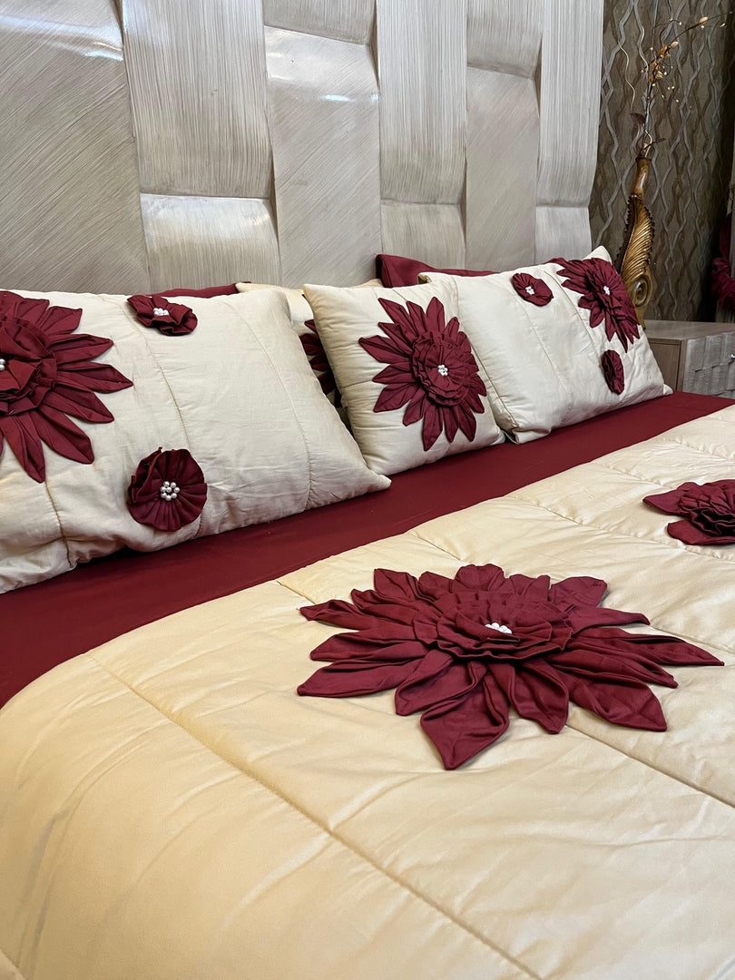 Embossed Petal Comfortor Set 8 Pcs