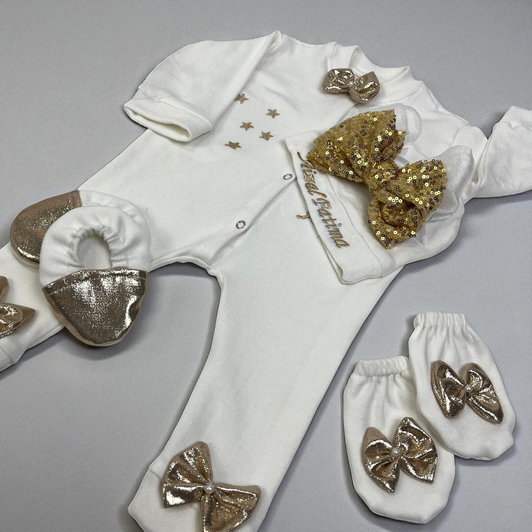 Baby Bassinet with Romper Set
