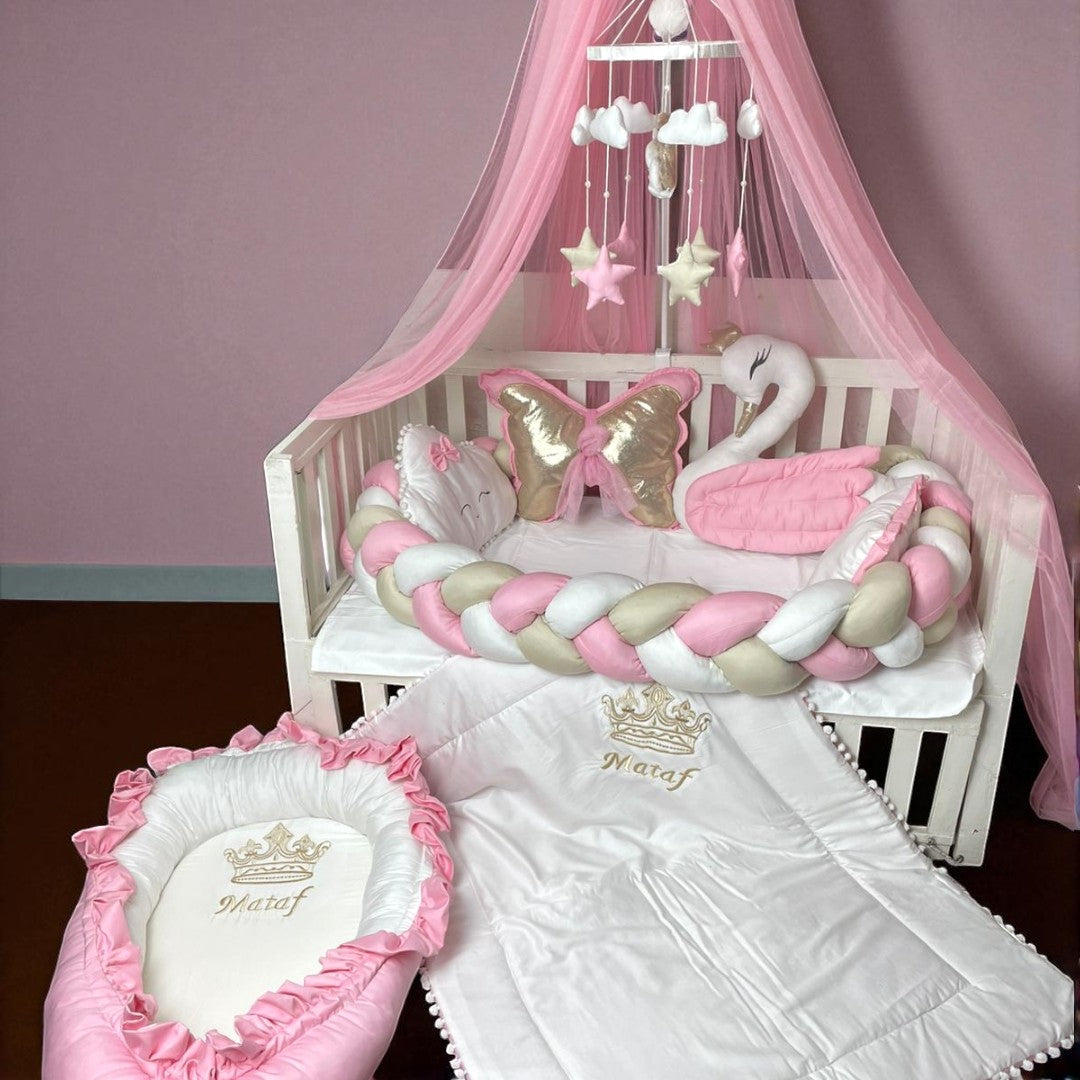 Baby Cot Bedding with Canopy