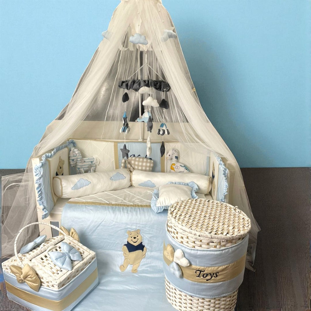 Baby Cot Bedding With Canopy