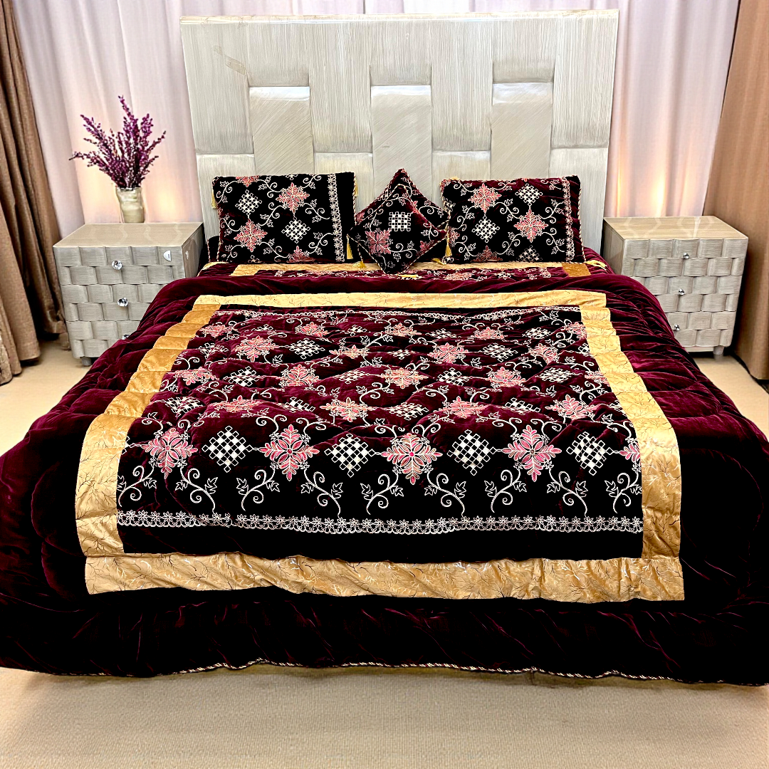 Velvet Quilt BedSheet Set