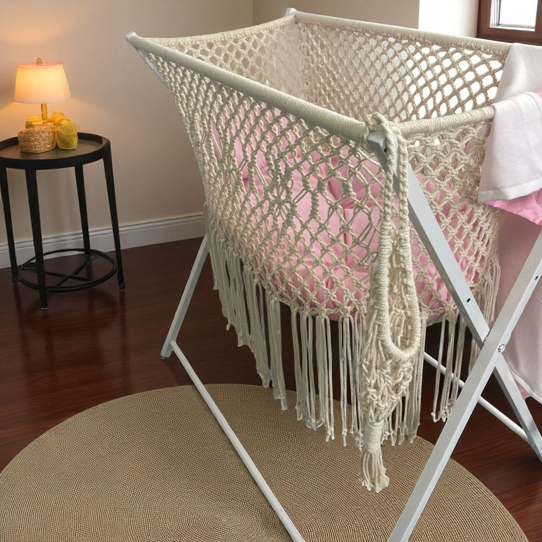 Hand Knot Baby Crib Bed