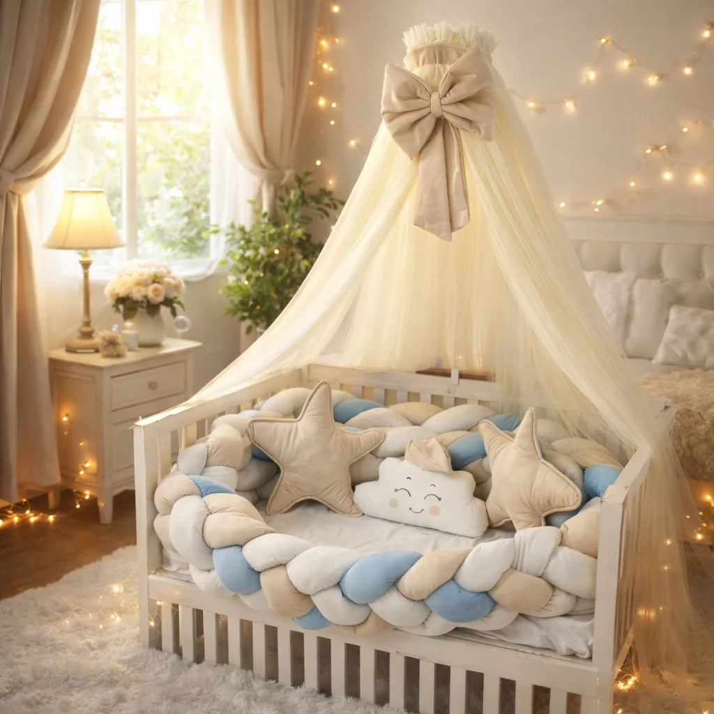 Baby Cot Bedding Bow Set